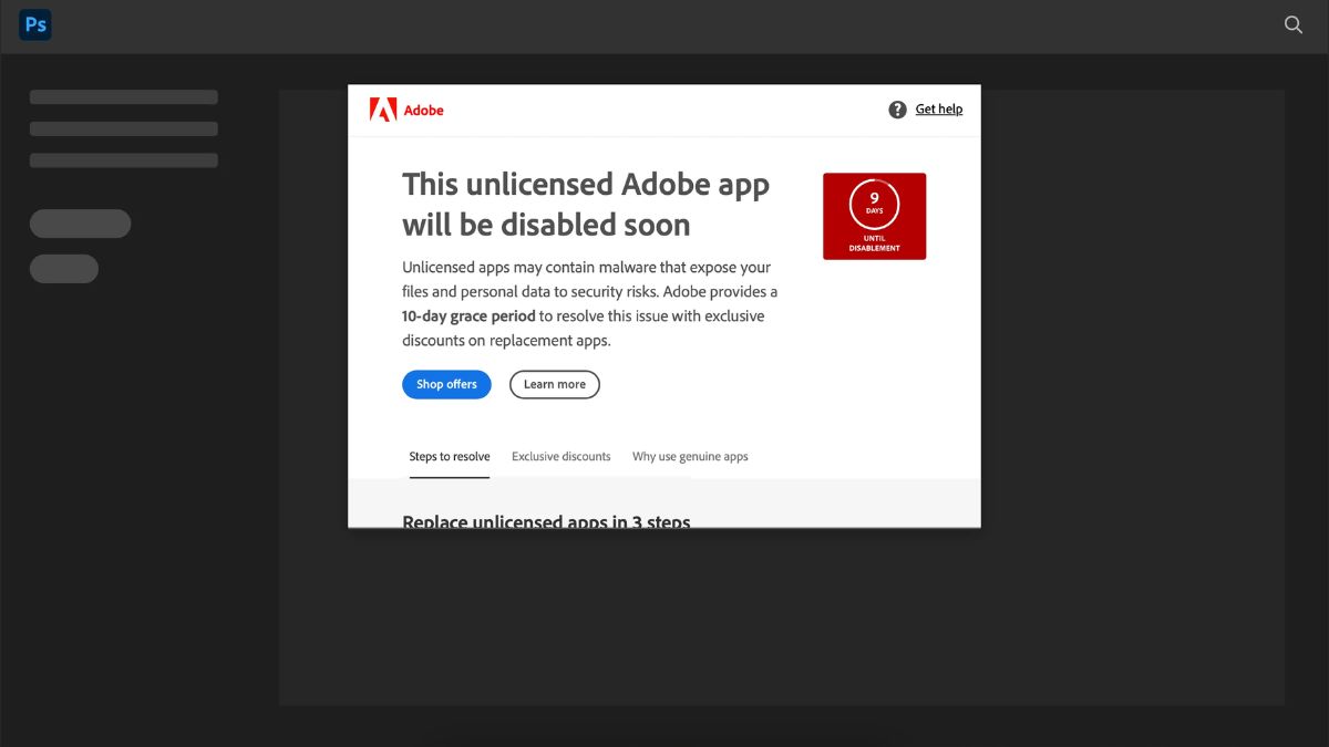 Làm cách nào để thực hiện fix lỗi Adobe thông báo hết bản quyền? 