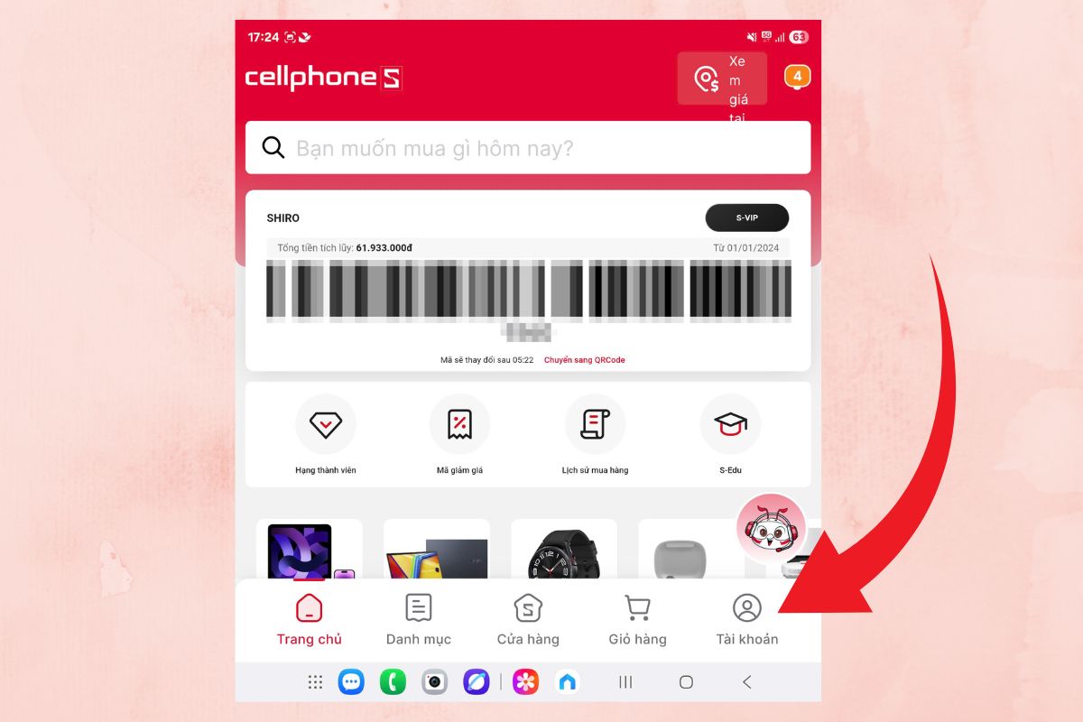 Hướng dẫn cách lấy mã giới thiệu CellphoneS hình 1