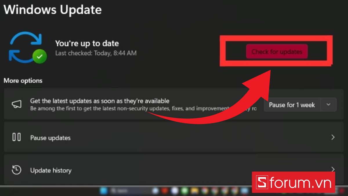 cách khắc phục máy tính restart lâu bằng cách cập nhật Windows và driver phần cứng - bước 2