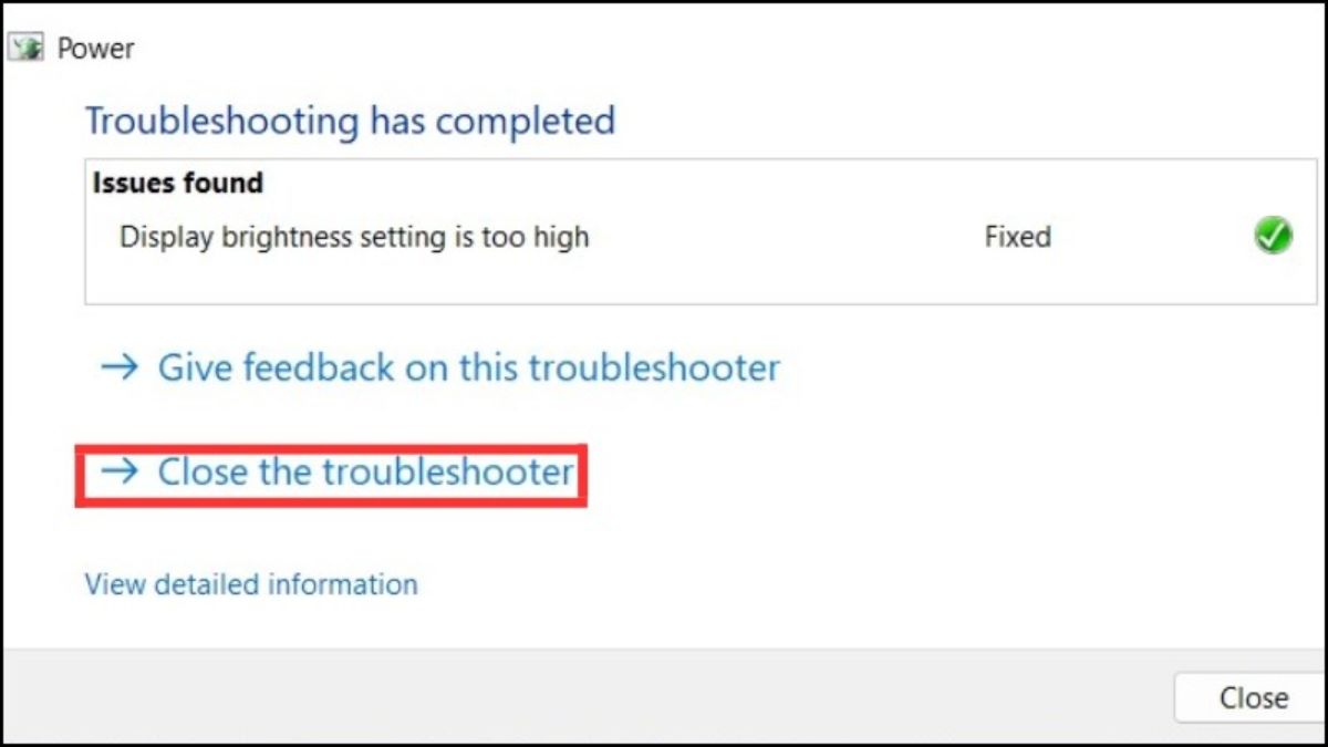 Tối ưu hóa điện năng bằng Power Troubleshooter - bước 5