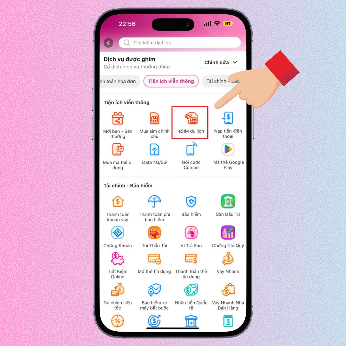 Chọn dịch vụ eSIM du lịch
