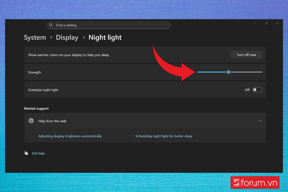 Bật night light trên Windows 10 và Windows 11 bước 5