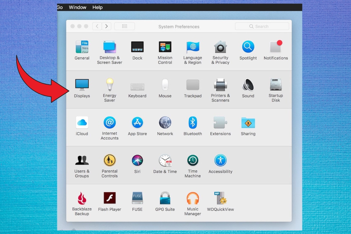 Bật night shift trên macOS bước 2