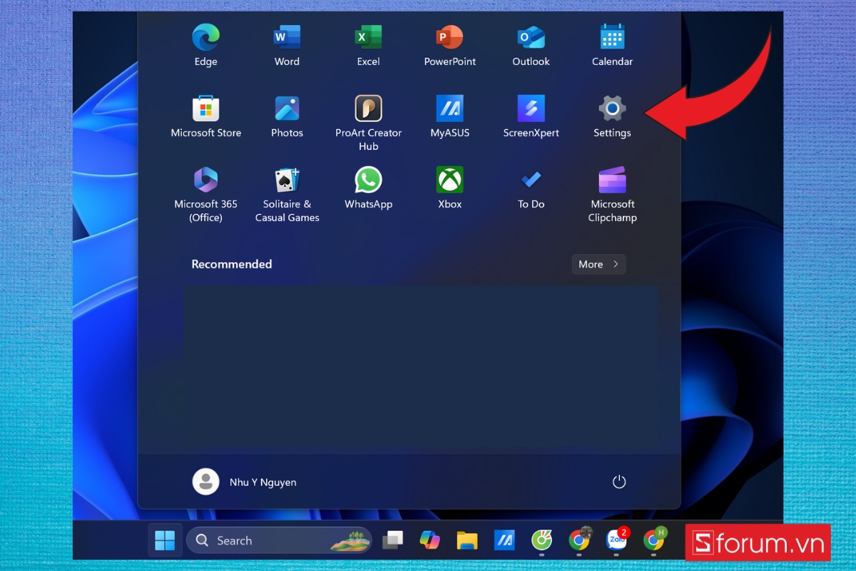 Bật night light trên Windows 10 và Windows 11 bước 1