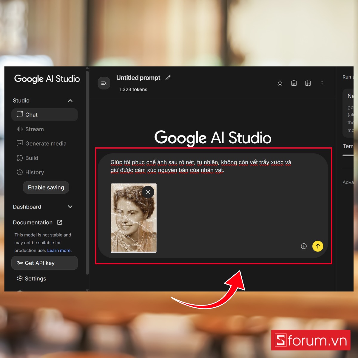 Hướng dẫn phục chế ảnh bằng Google Nano Banana bước 2