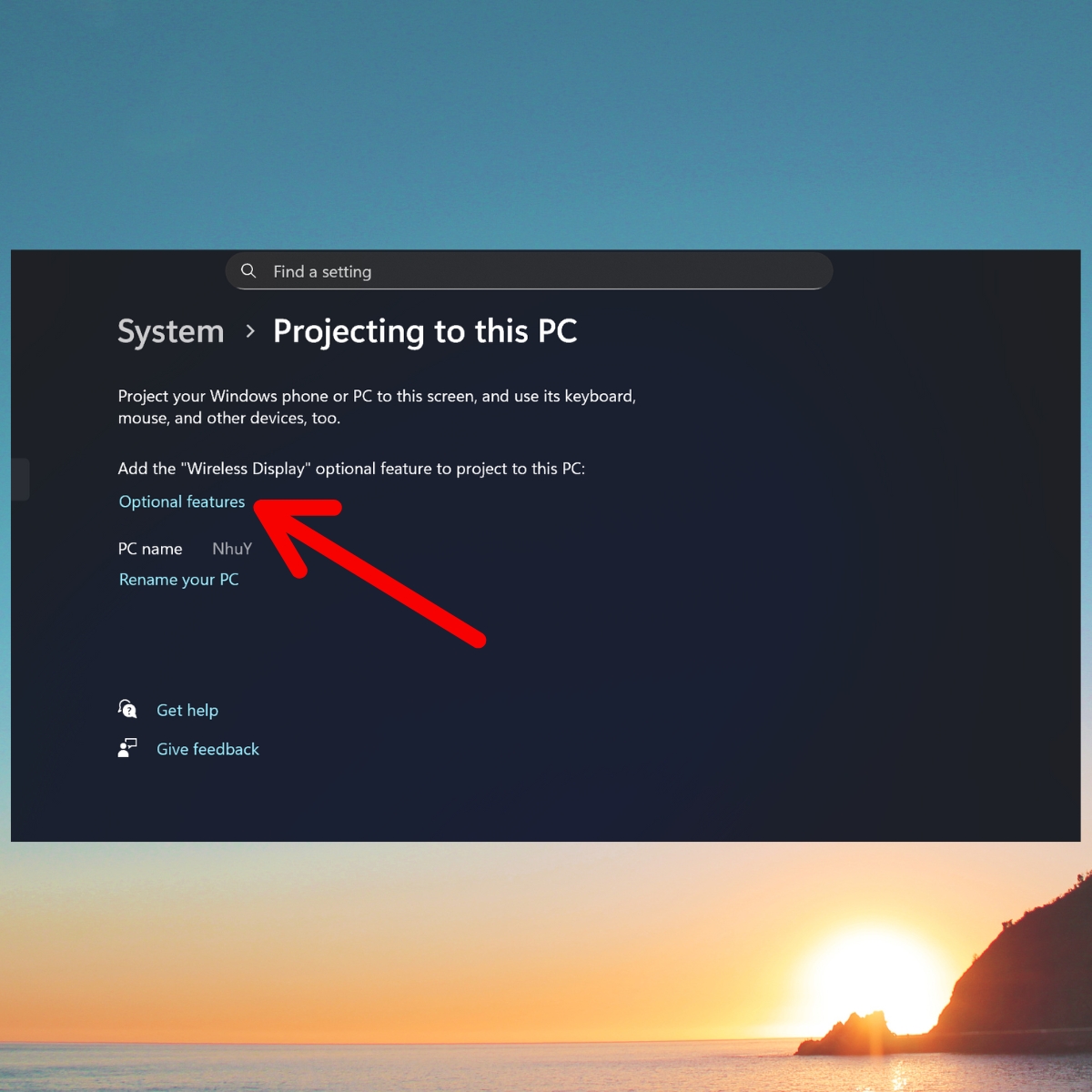 sử dụng laptop làm màn hình thứ 2 qua HDMI Project setting bước 2