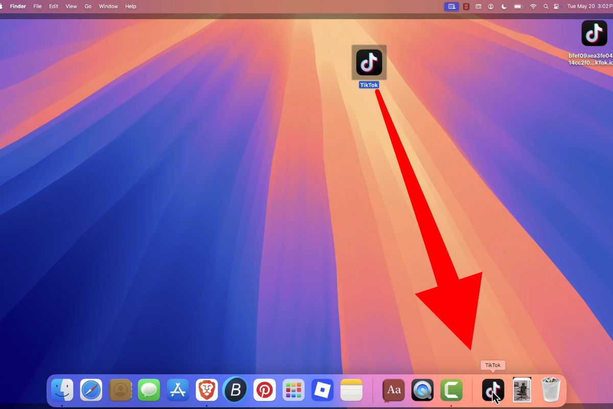 Cách tải TikTok cho MacBook bằng cách tạo lối tắt bước 5 (Hình minh họa)