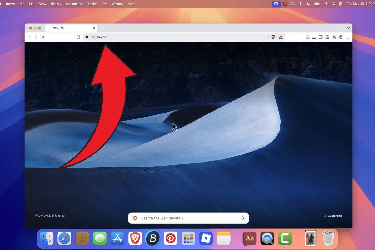 Cách tải TikTok cho MacBook bằng cách tạo lối tắt bước 1 (Hình minh họa)