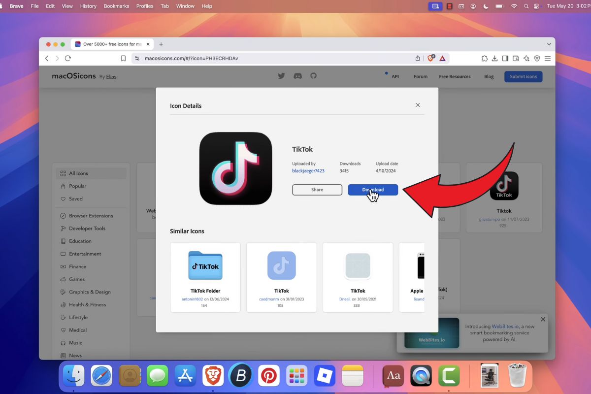 Cách tải TikTok cho MacBook bằng cách tạo lối tắt bước 4 (Hình minh họa 2)