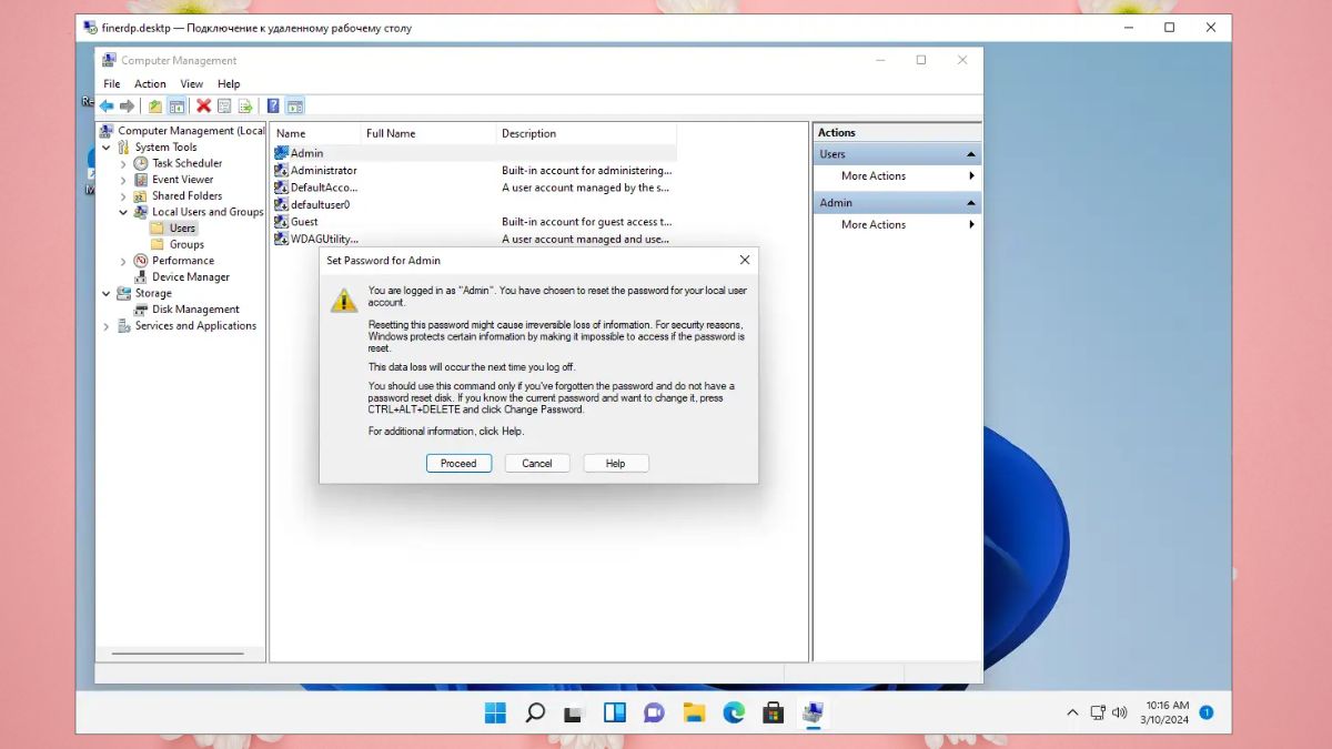 Đổi pass máy tính bằng Computer Magagement bước 3