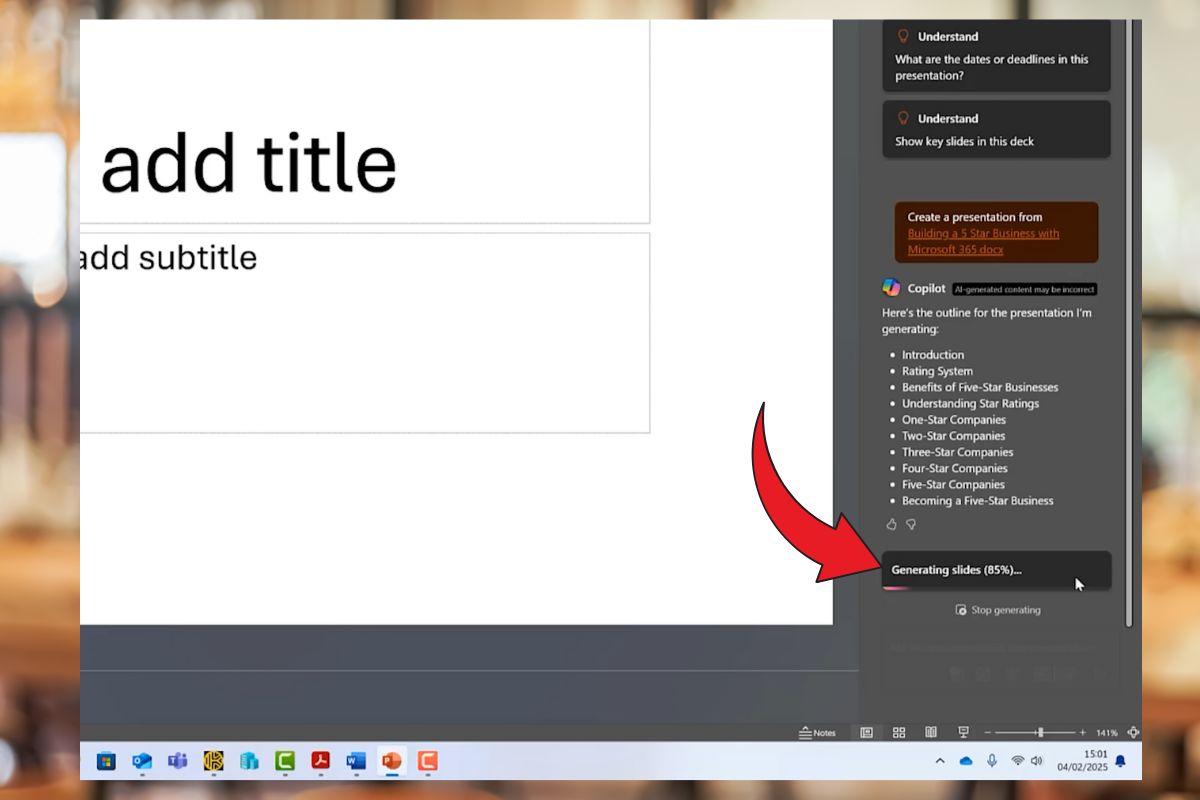 Tự động hóa thiết kế slide trên PowerPoint với Copilot AI bước 4