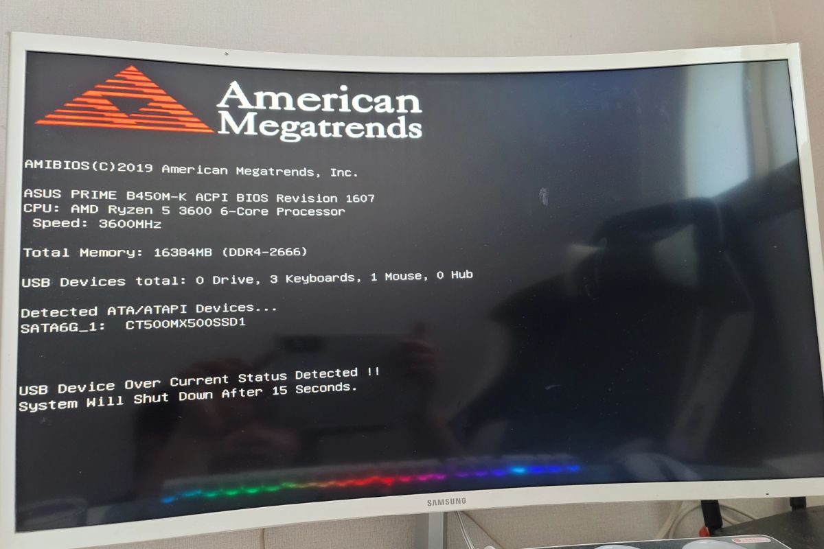 Cách hạn chế lỗi USB Device Over Current Status Detected