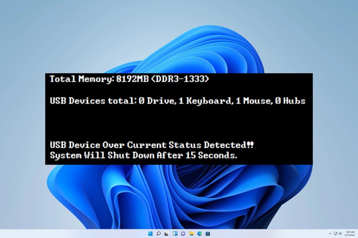 Lỗi USB Device Over Current Status Detected là gì?