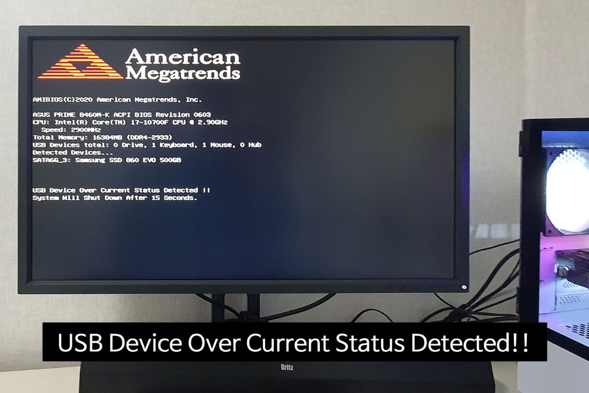 Nguyên nhân lỗi USB Device Over Current Status Detected