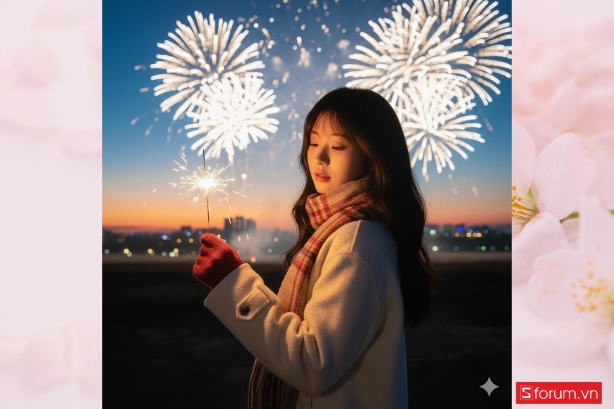 Top 11 câu lệnh tạo ảnh pháo bông chân thực bằng AI prompt 9