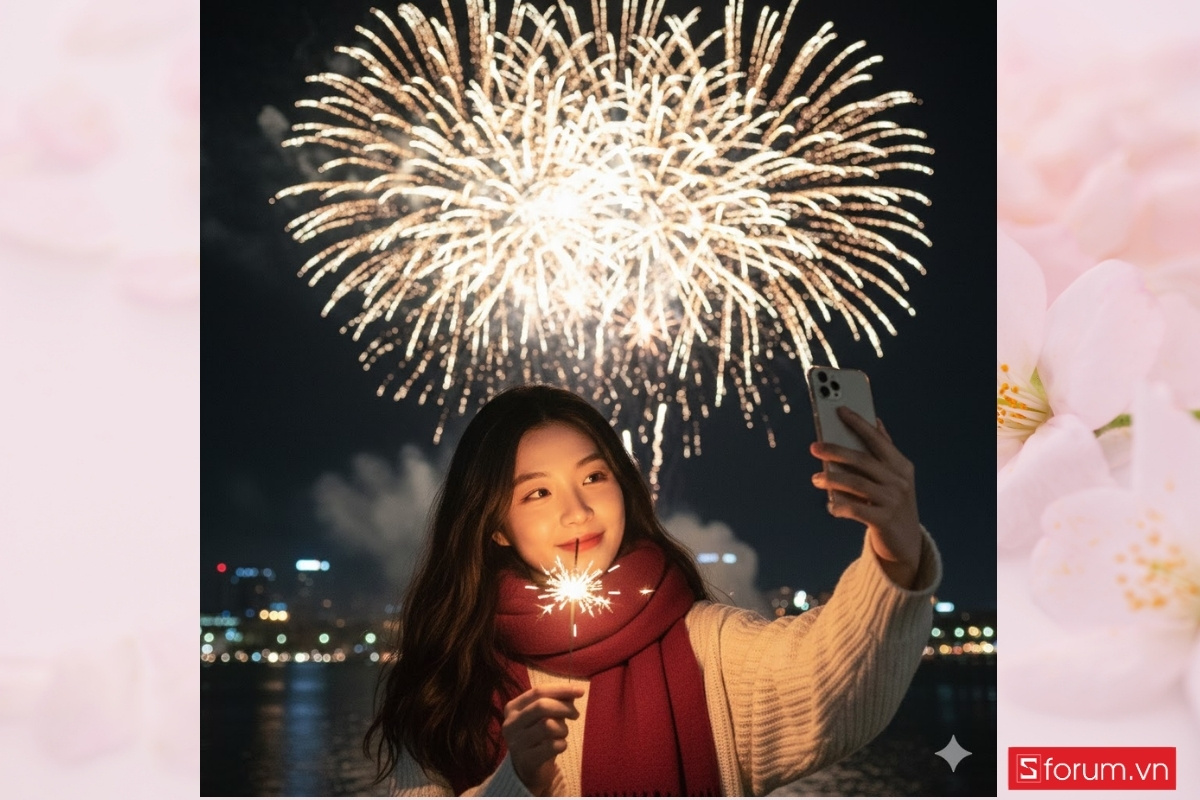 Top 11 câu lệnh tạo ảnh pháo bông chân thực bằng AI prompt 11