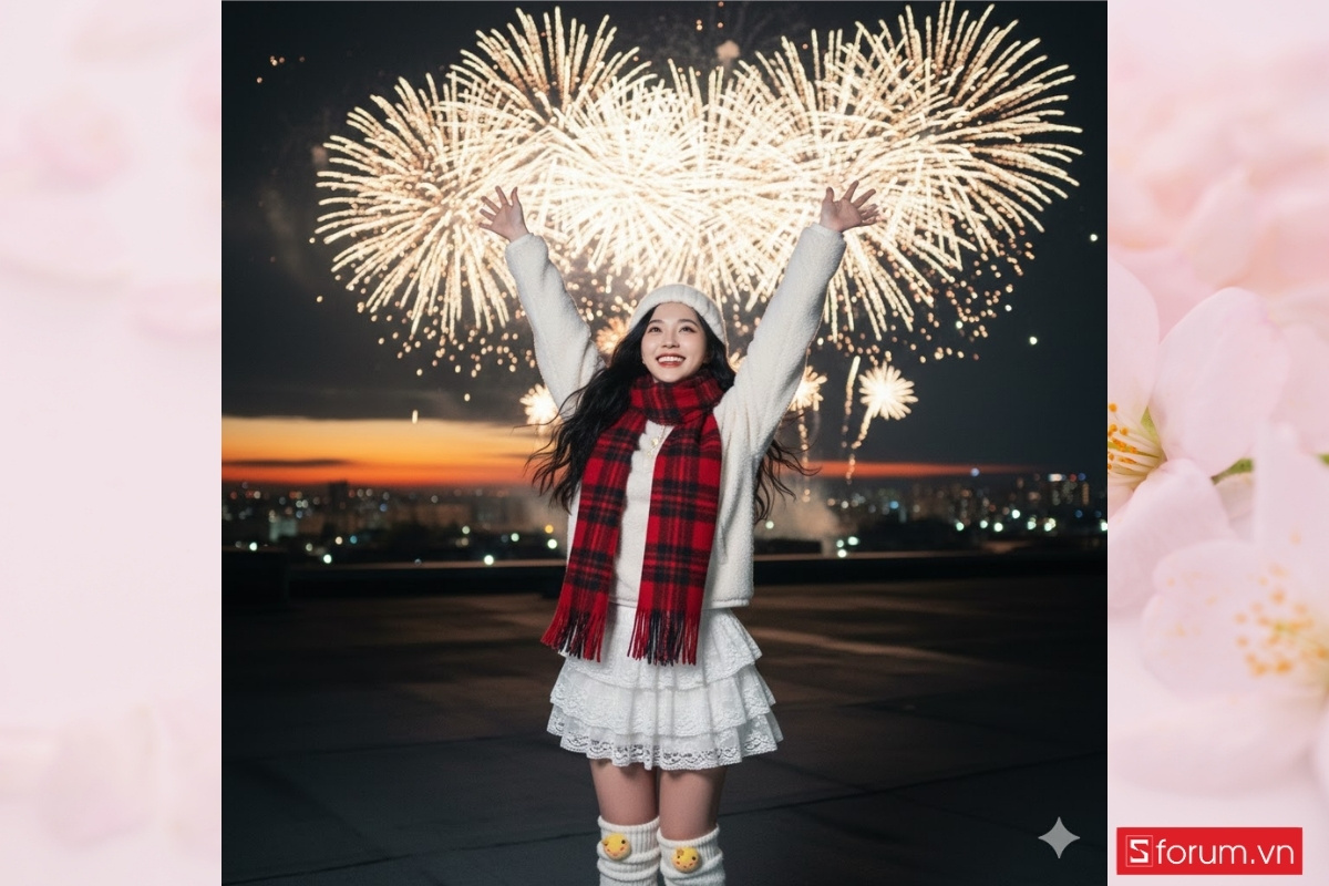 Top 11 câu lệnh tạo ảnh pháo bông chân thực bằng AI prompt 7