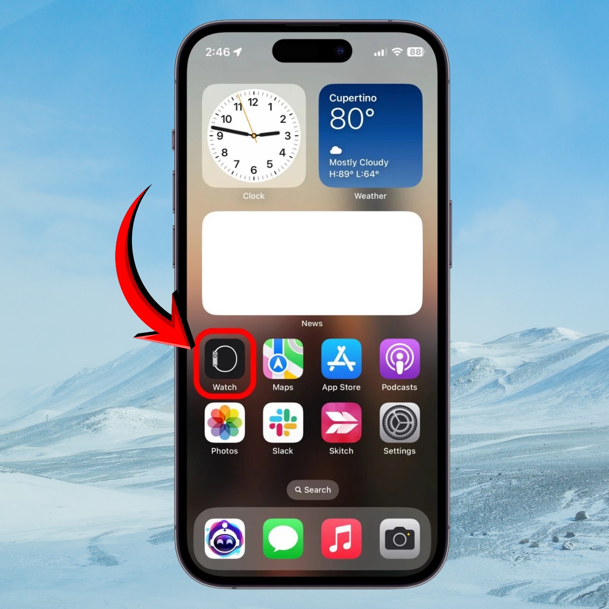 Mở ứng dụng Watch trên iPhone