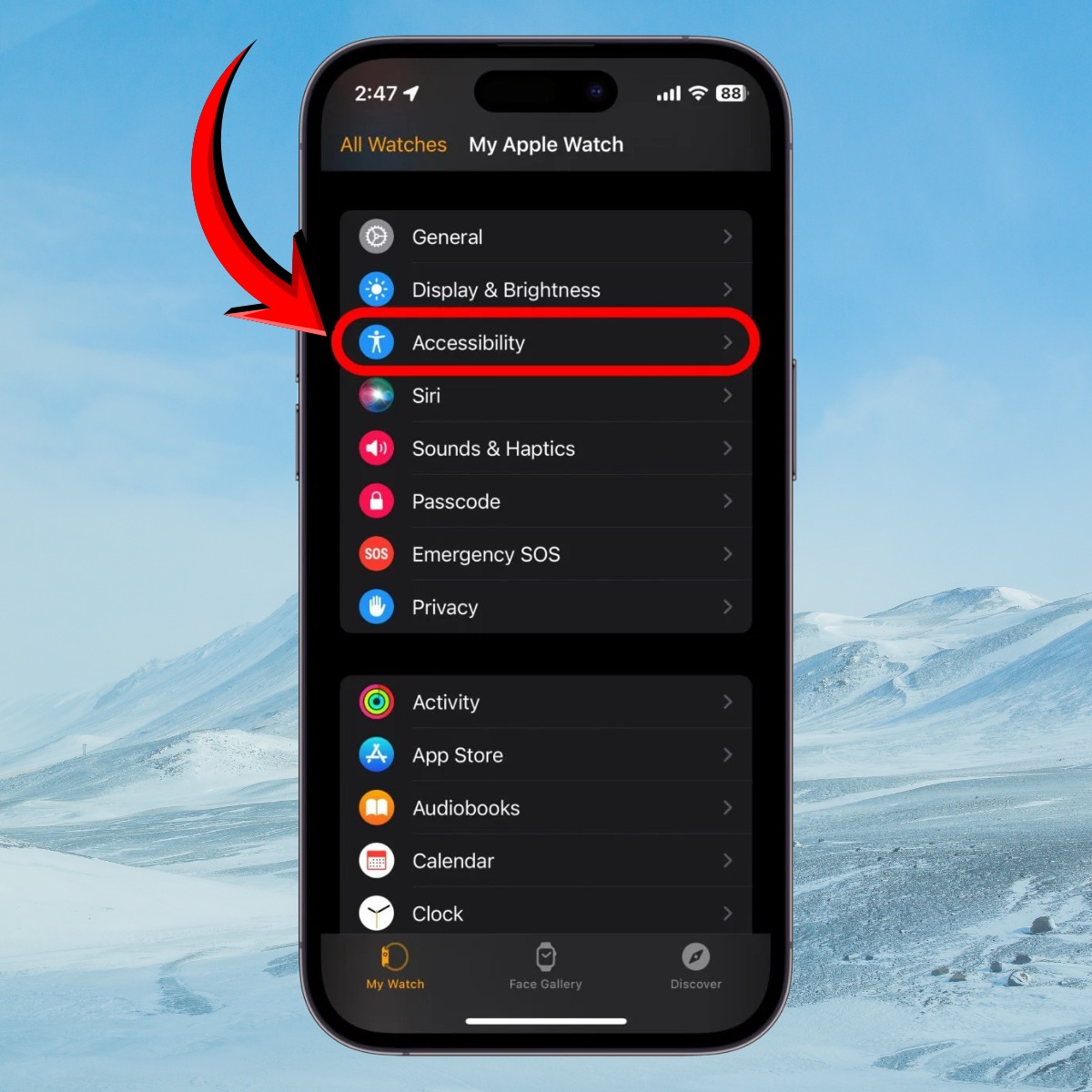 Chọn thiết bị Apple Watch