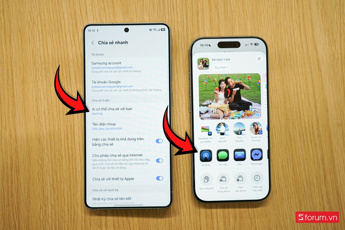 Cách gửi dữ liệu từ iPhone sang Samsung bước 3