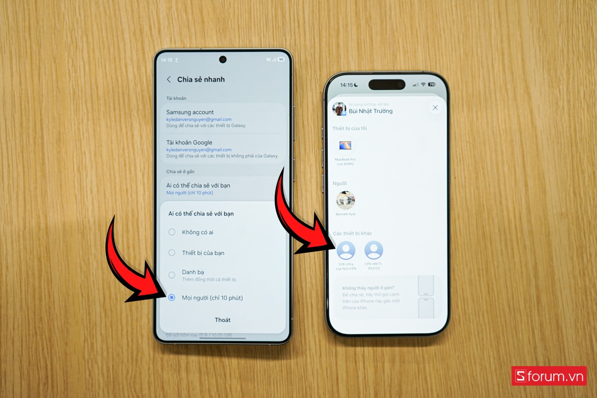 Cách gửi dữ liệu từ iPhone sang Samsung bước 4