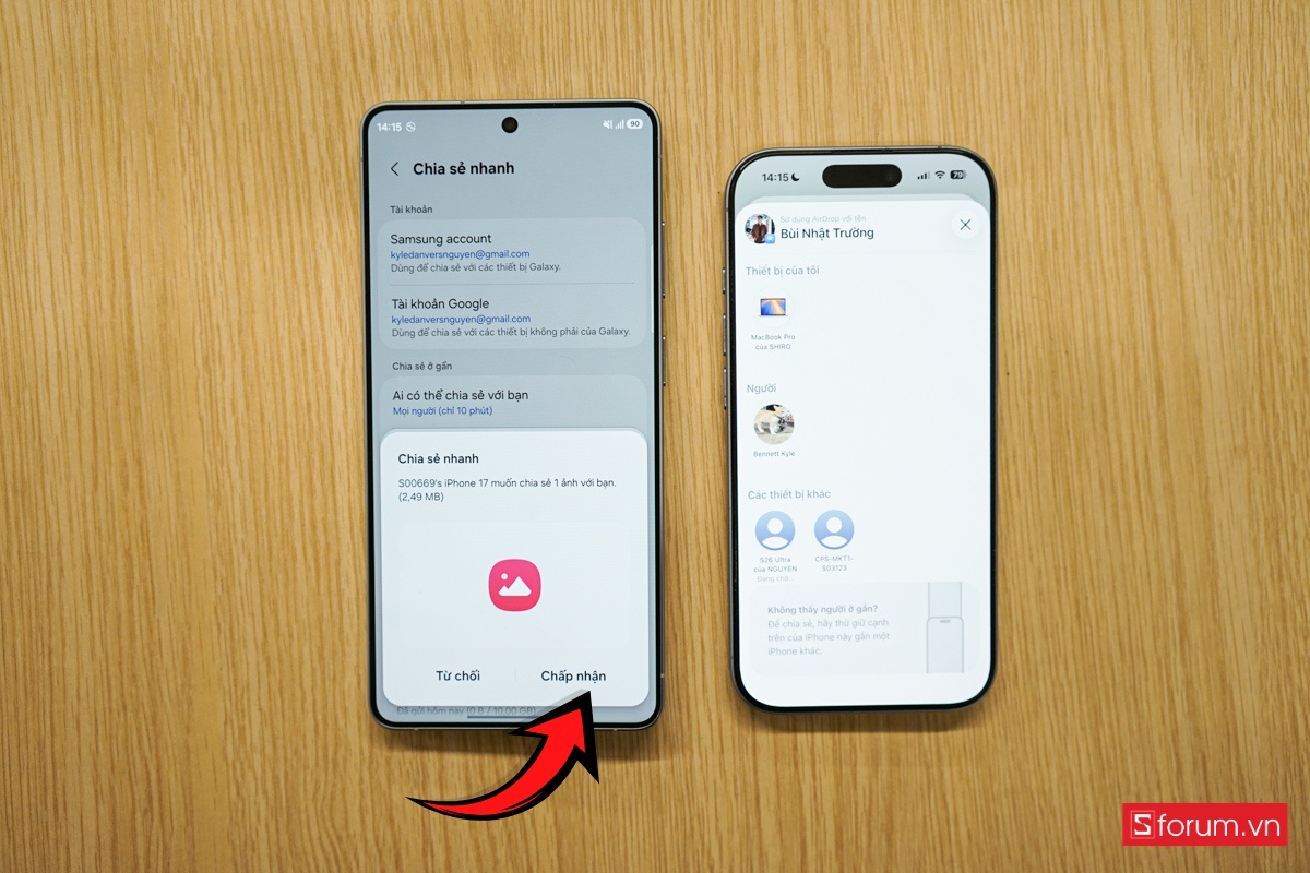 Cách gửi dữ liệu từ iPhone sang Samsung bước 5