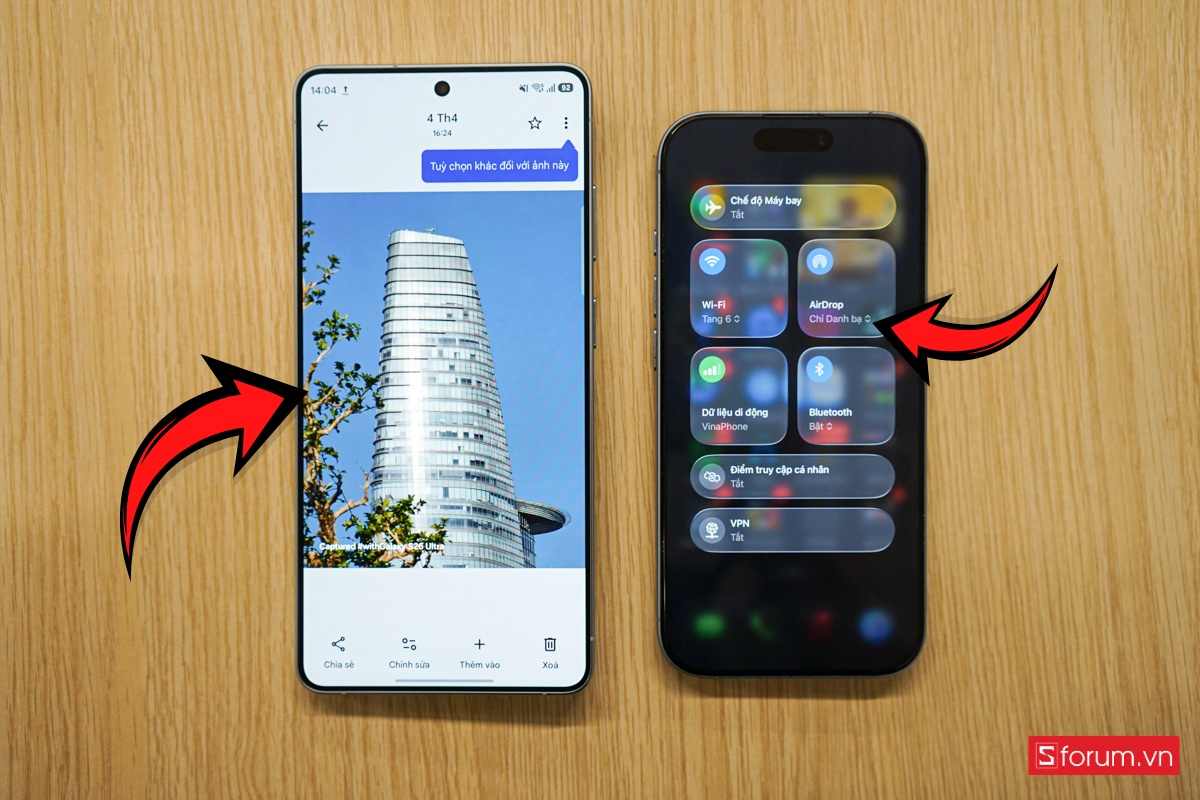 Cách airdrop từ Samsung qua iPhone từng bước chi tiết bước 1