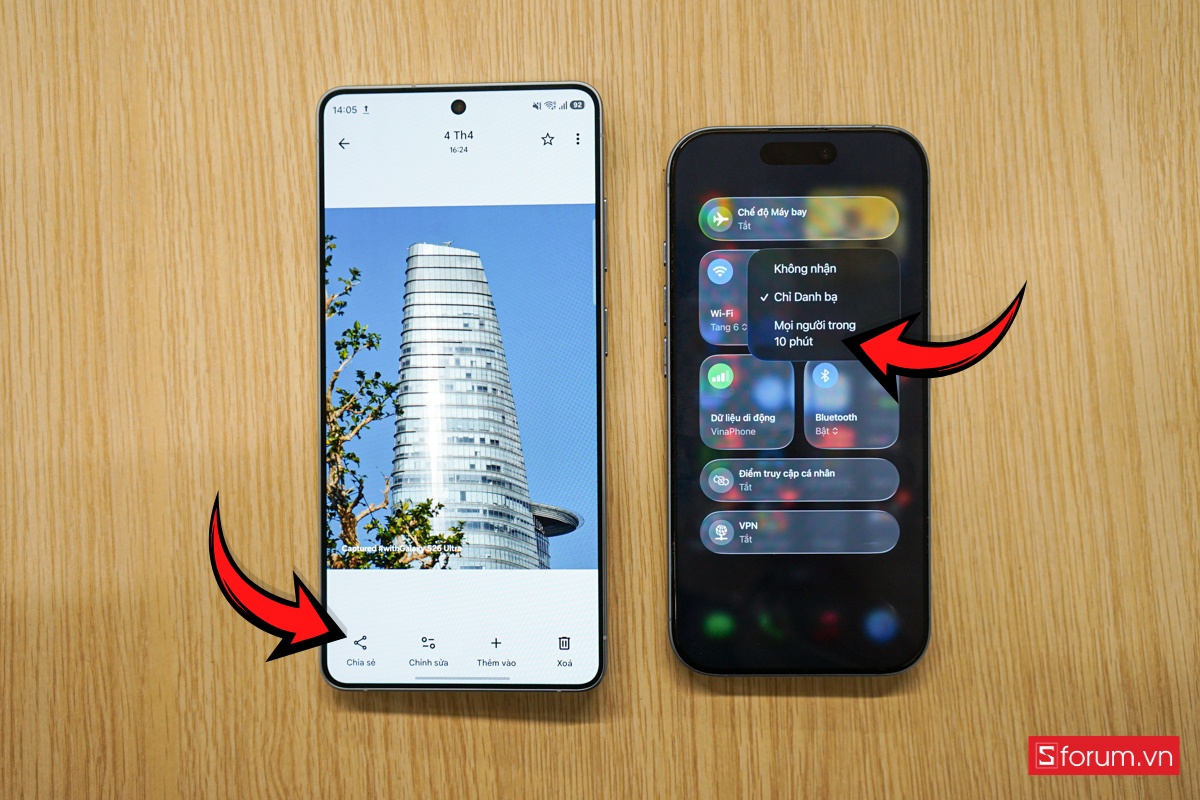 Cách airdrop từ Samsung qua iPhone từng bước chi tiết bước 2