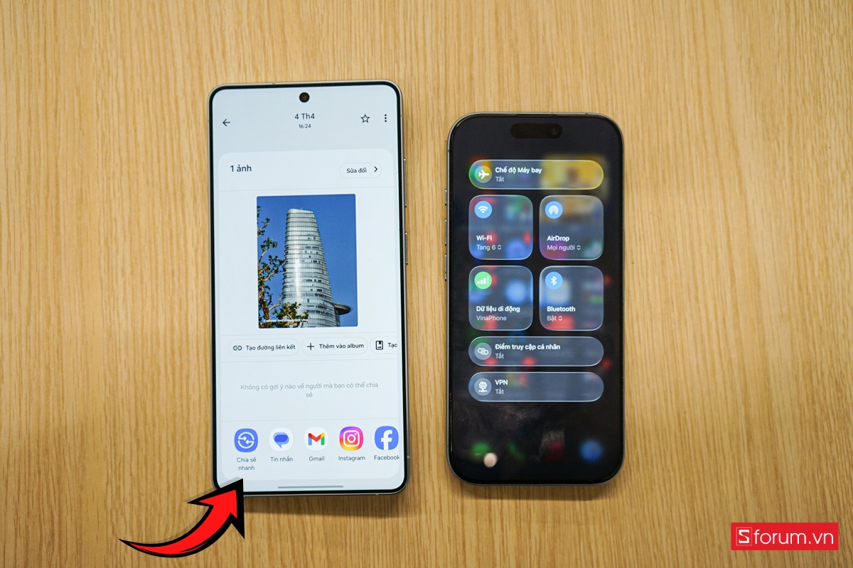 Cách airdrop từ Samsung qua iPhone từng bước chi tiết bước 3