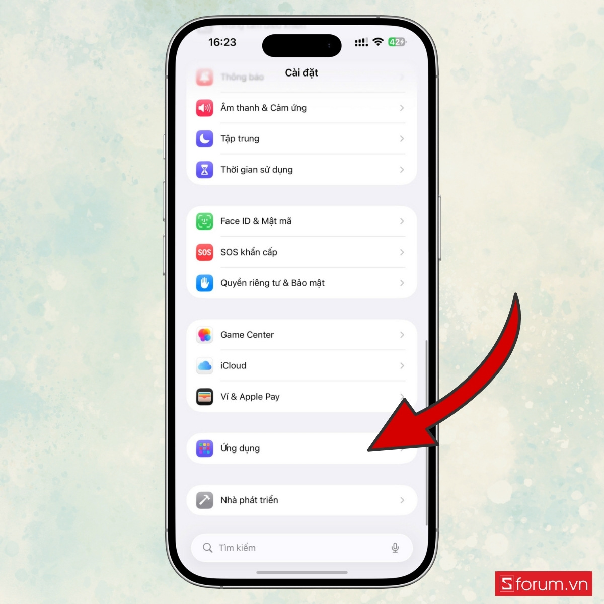 Cách bảo vệ quyền riêng tư khi sử dụng iPhone chọn mục Ứng dụng
