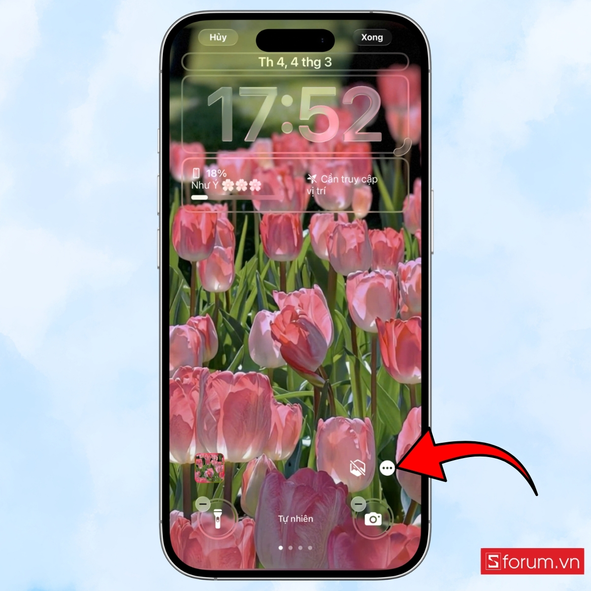 Cách đặt màn hình khóa 8/3 trên iPhone áp dụng hiệu ứng chiều sâu