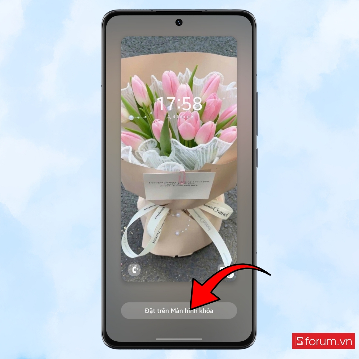 Cách đặt màn hình khóa 8/3 trên điện thoại Android điều chỉnh bố cục