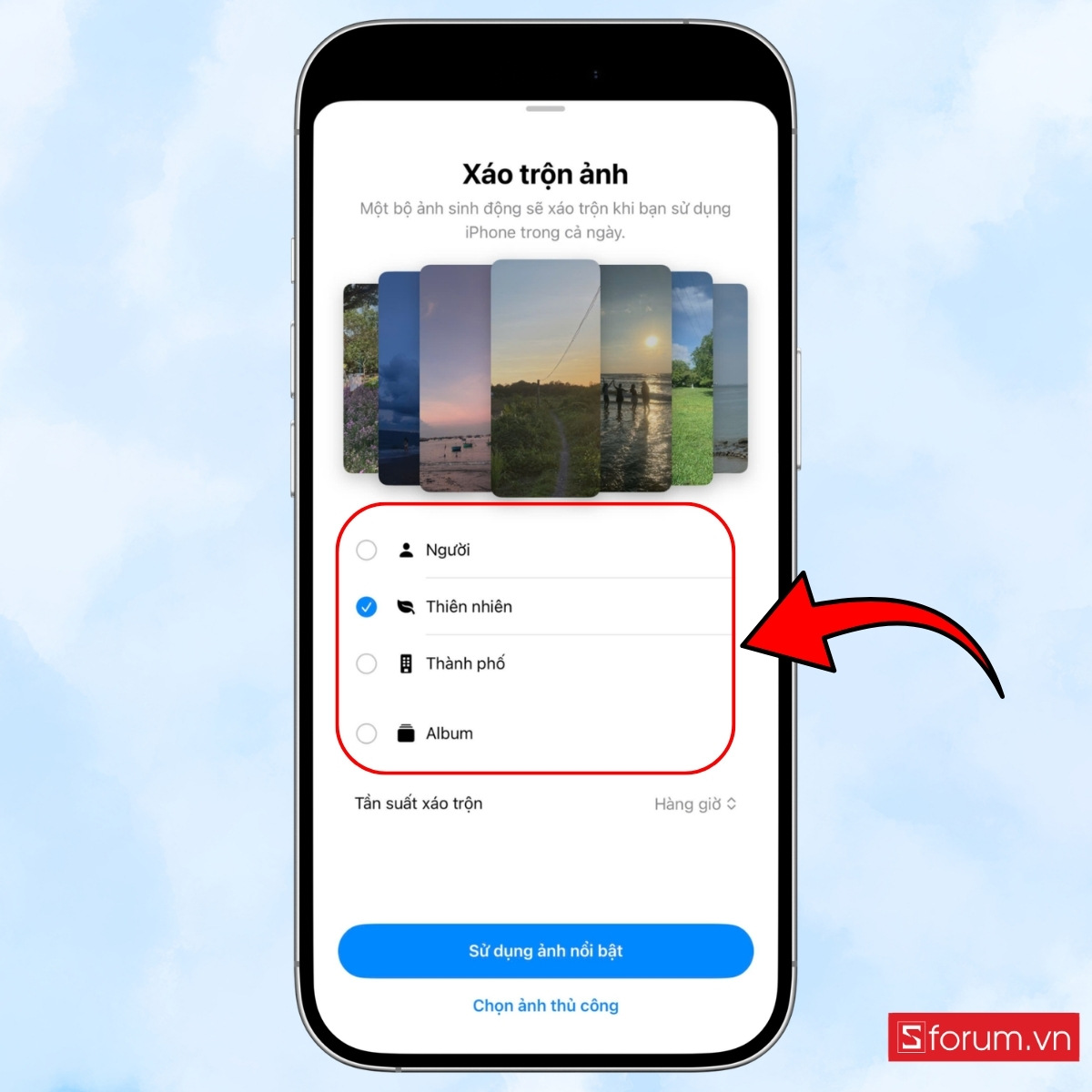 Cách sử dụng Xáo trộn ảnh để màn hình khóa tự đổi ảnh 8/3 bước 4