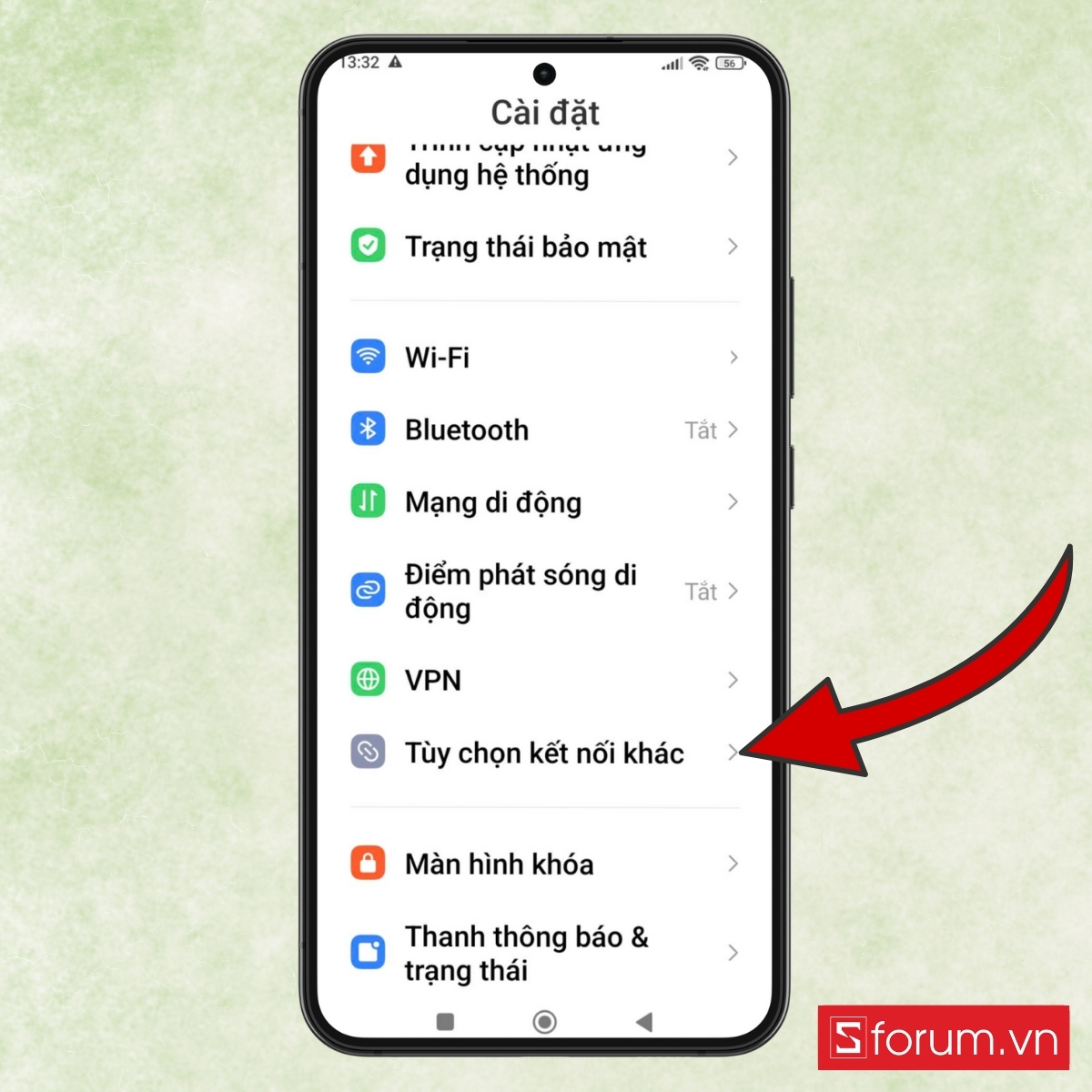 Cách dùng eSIM tiết kiệm data khi đi du lịch tránh hụt không kiểm soát làm mới trong nền Android bước 1