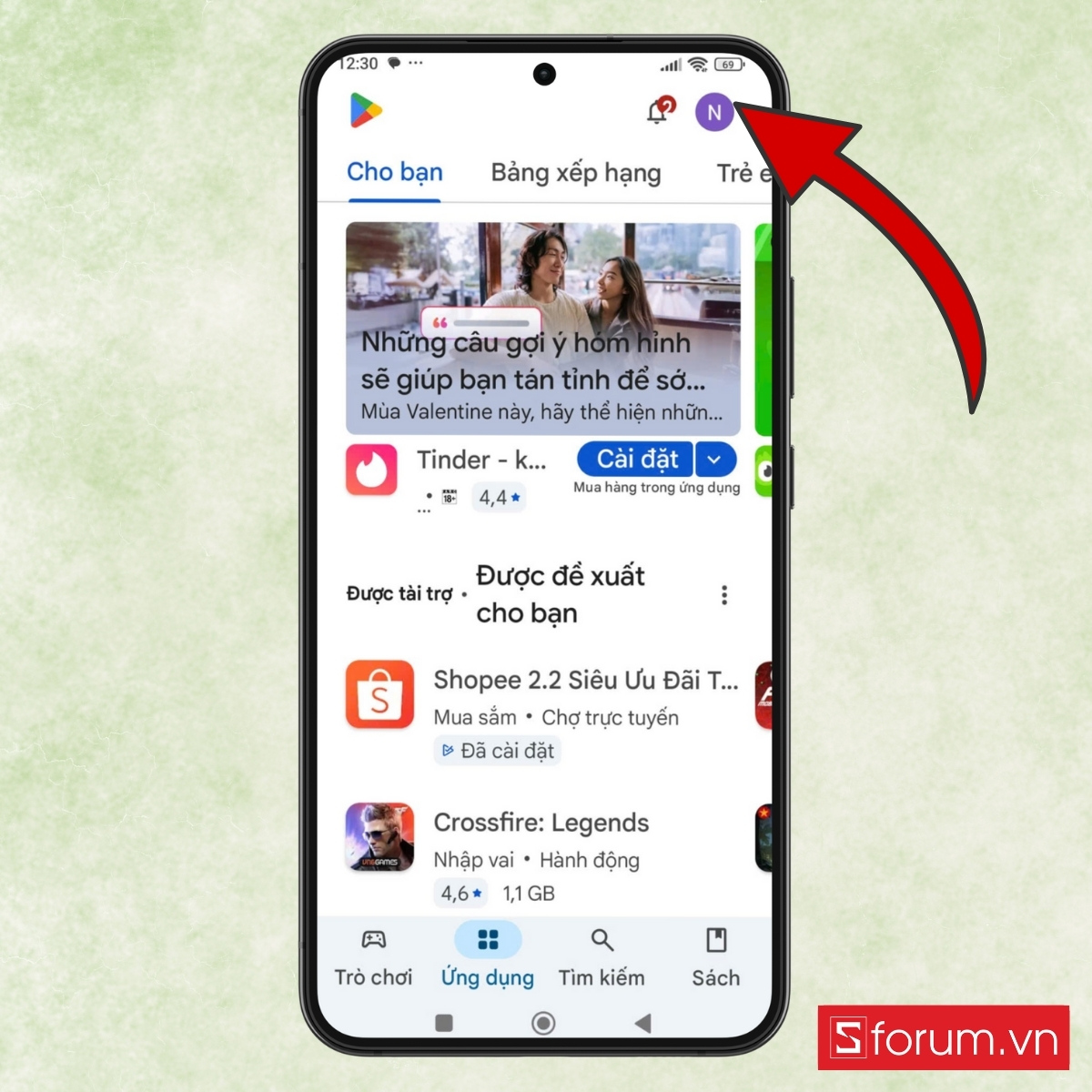Giới hạn cập nhật ứng dụng và hệ điều hành qua dữ liệu di động Android bước 2