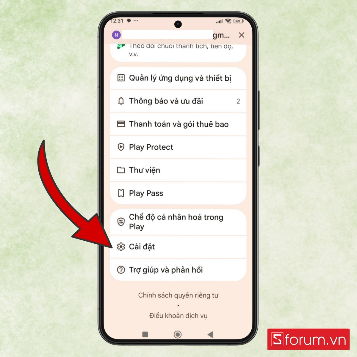 Giới hạn cập nhật ứng dụng và hệ điều hành qua dữ liệu di động Android bước 3
