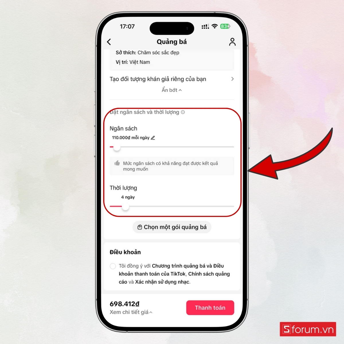 Cách dùng quảng bá trên TikTok đơn giản, hiệu quả bước 6