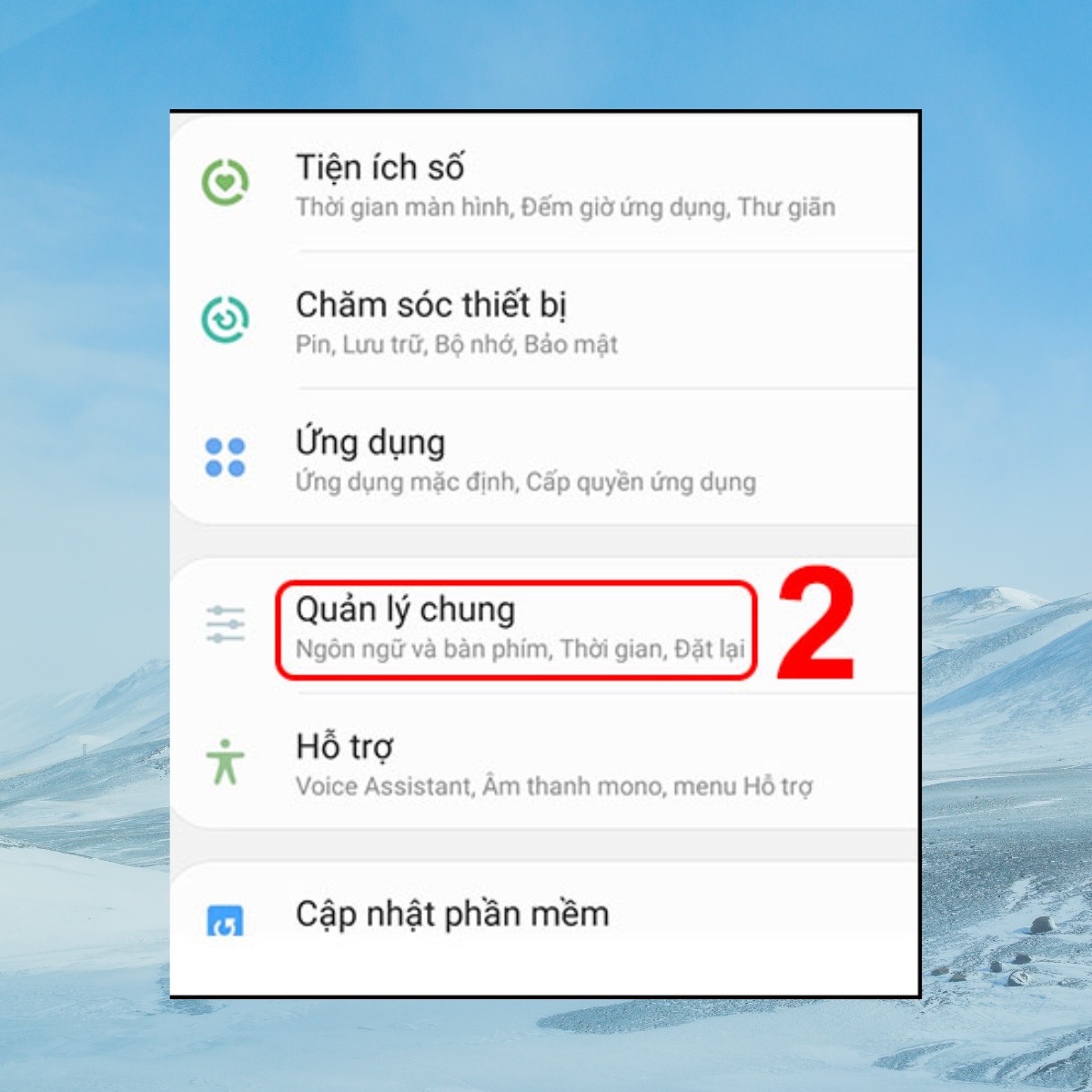 Thiết lập lại ngày giờ và khu vực 2
