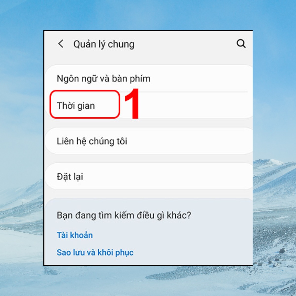 Thiết lập lại ngày giờ và khu vực 3