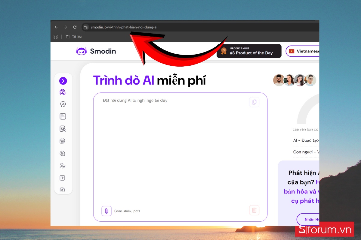 Hướng dẫn cách sử dụng Smodin AI content detector truy cập trang