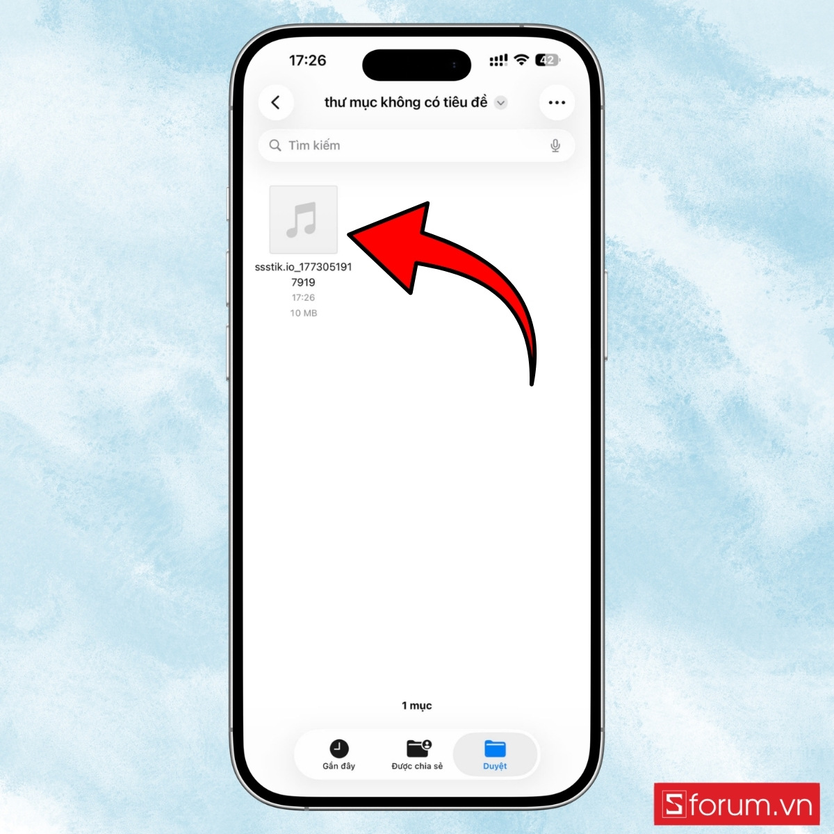 Cách cài nhạc TikTok làm báo thức trên điện thoại iPhone nhấn mở