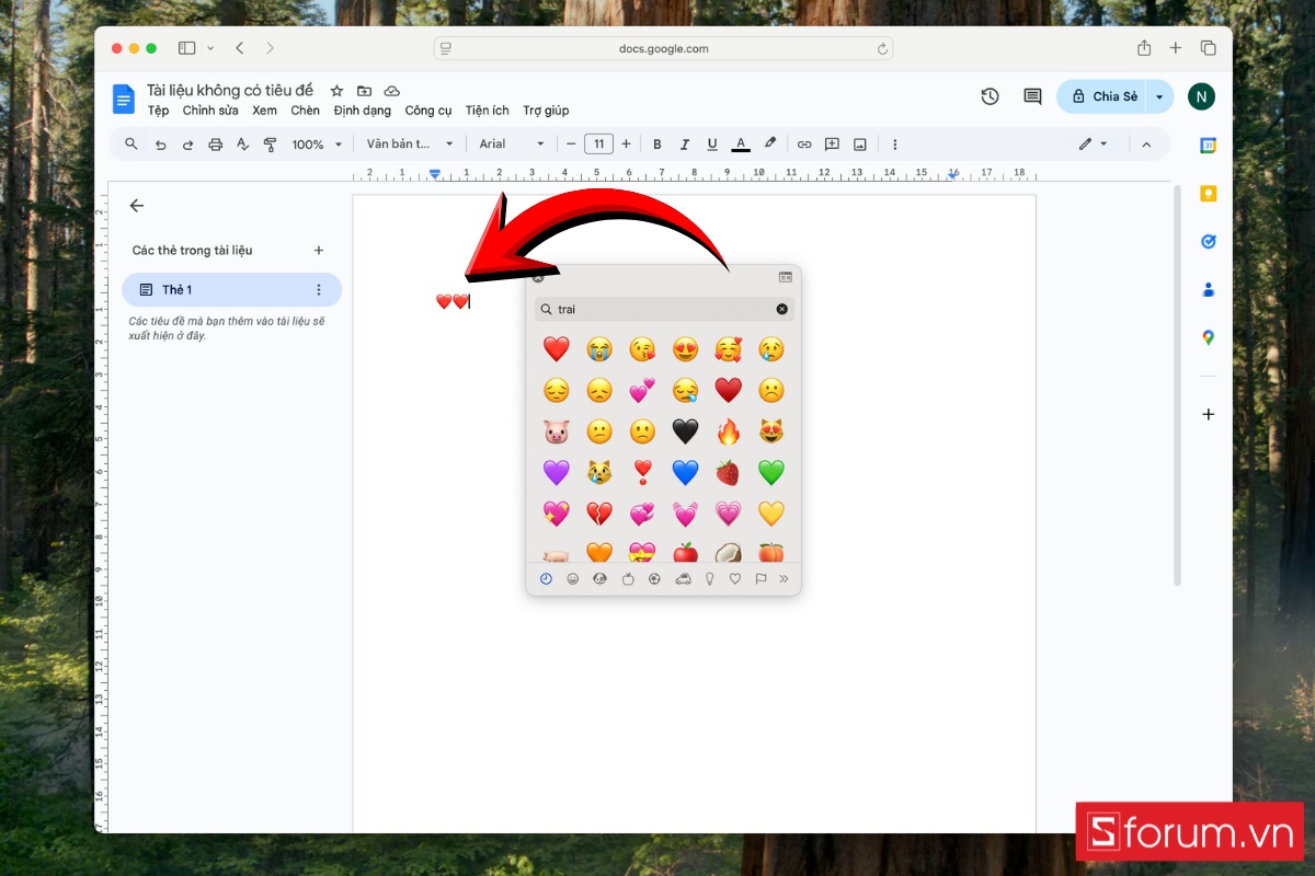 Cách mở Emoji trên MacBook tổ hợp phím bước 3