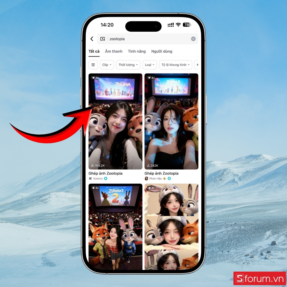 Cách tạo ảnh cùng Nick & Judy bằng CapCut nhanh nhất 3