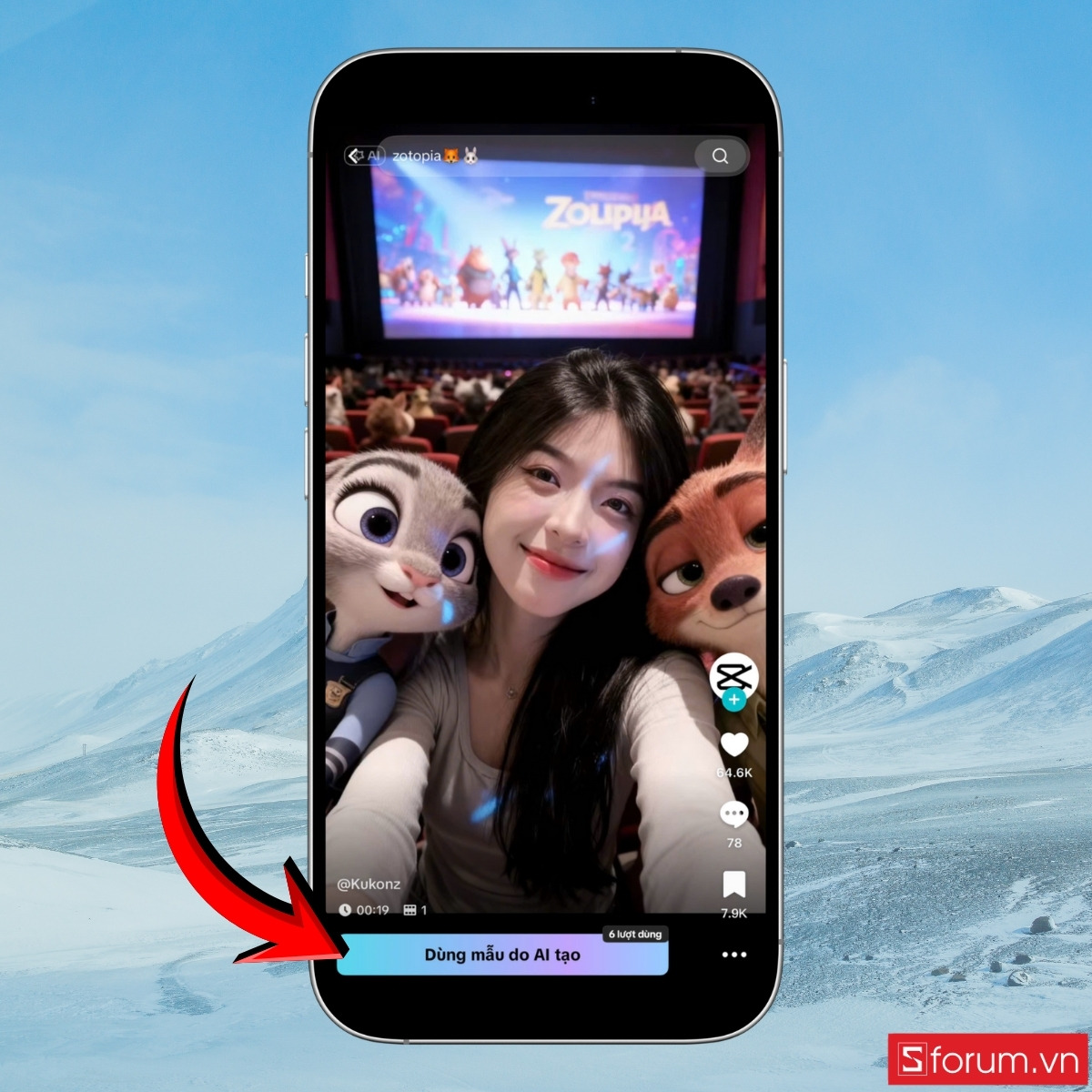 Cách tạo ảnh cùng Nick & Judy bằng CapCut nhanh nhất 4