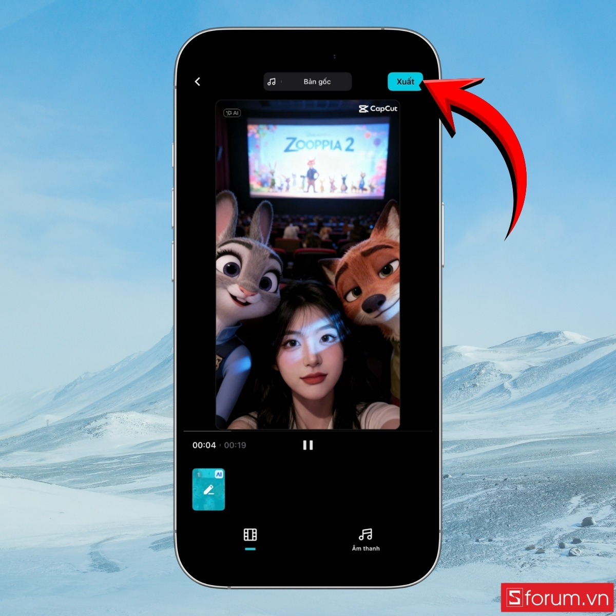 Cách tạo ảnh cùng Nick & Judy bằng CapCut nhanh nhất 6