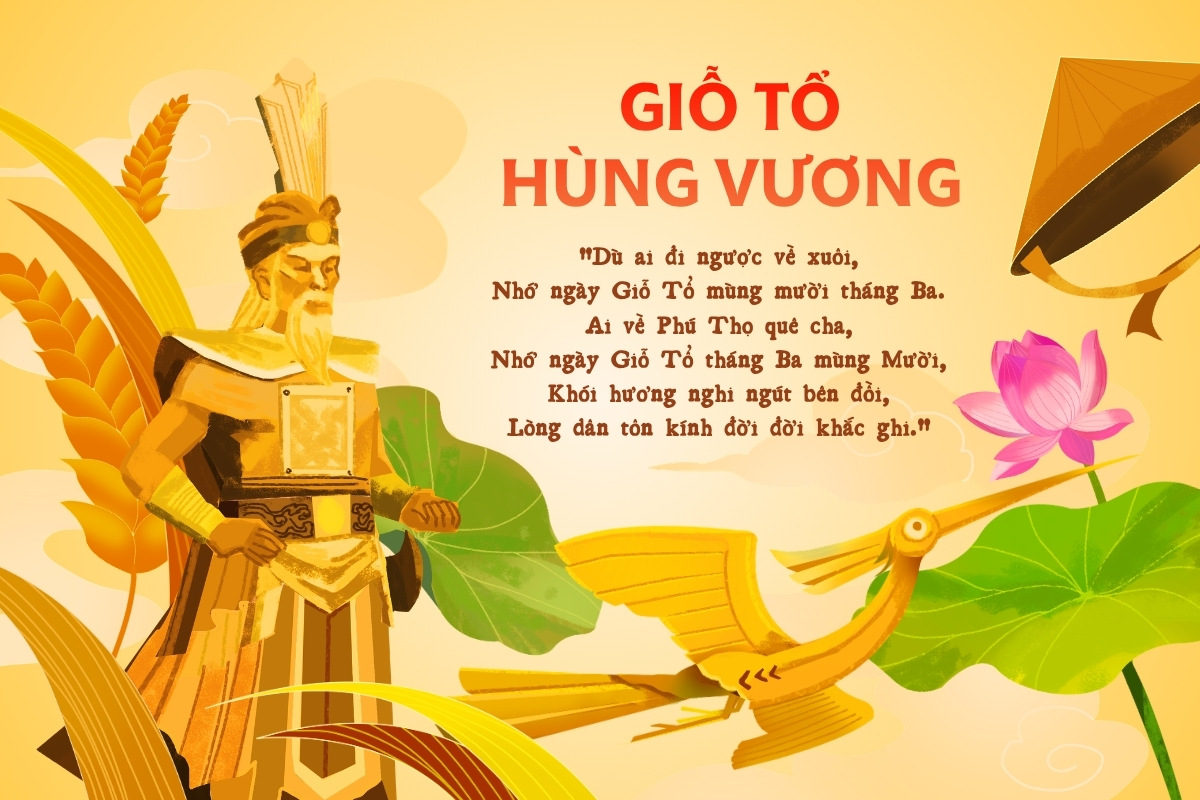 Cách tạo hiệu ứng text poster Giỗ Tổ Hùng Vương đẹp, chuyên nghiệp