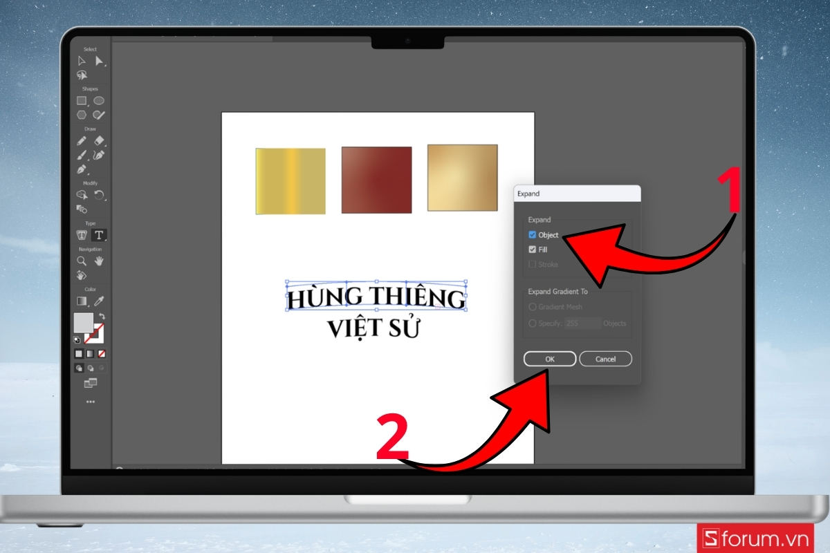 Cách tạo hiệu ứng text poster Giỗ Tổ Hùng Vương bước 8