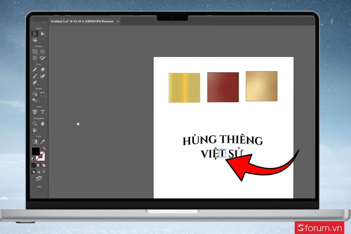 Cách tạo hiệu ứng text poster Giỗ Tổ Hùng Vương bước 10