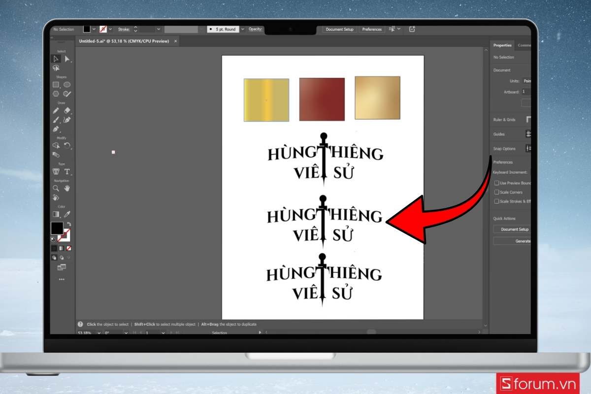 Cách tạo hiệu ứng text poster Giỗ Tổ Hùng Vương bước 16