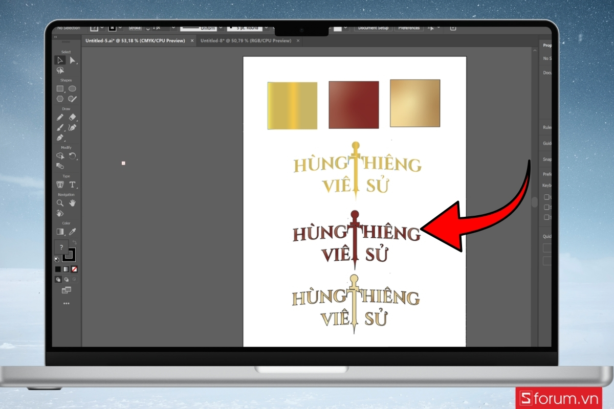 Cách tạo hiệu ứng text poster Giỗ Tổ Hùng Vương bước 18